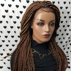 Braided Lace Front Wig Box Braid Wigs For Black Women Color 1b/30