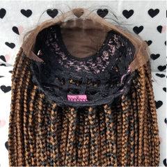 Braided Lace Front Wig Box Braid Wigs For Black Women Color 1b/30