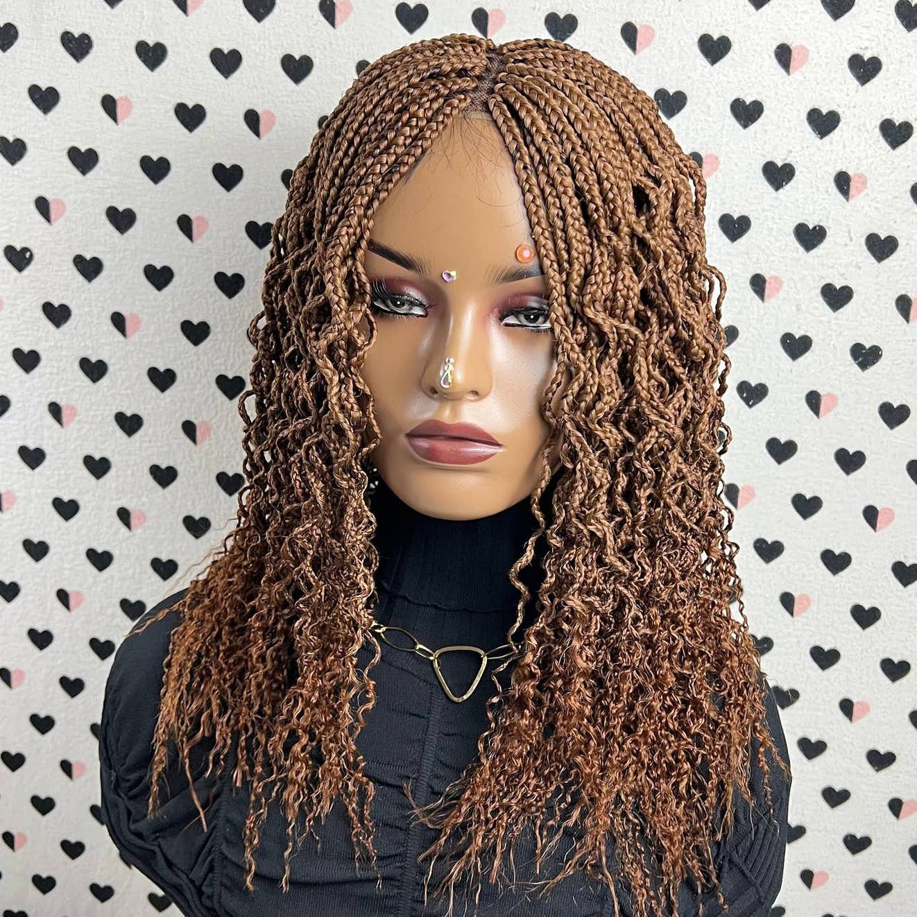 Curly Wavy Curls Lace Closure Frontal Goddess Box Braids Braided Lace Wigs