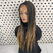 Box Braids Braided Lace Wigs Lace Front Wig Color 1b/27 Ombre 26 Inches