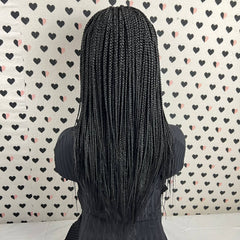 Box Braids Braided Lace Closure Frontal Wig Color 1b 18 Inches