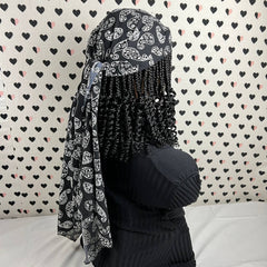 Scarf Wig Short Curly Box Braids Handmade Braided Headband Wigs For Black Women