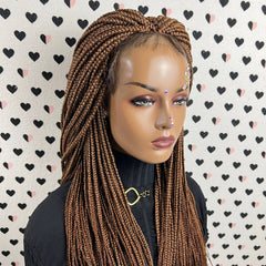 No Part Braid Lace Wig Hand Braided Box Braids Lace Front Wig Color 30