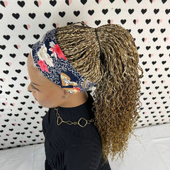 Twist Curly Trenzas Diadema Peluca Trenzada Banda para la cabeza Pelucas retorcidas para mujeres negras
