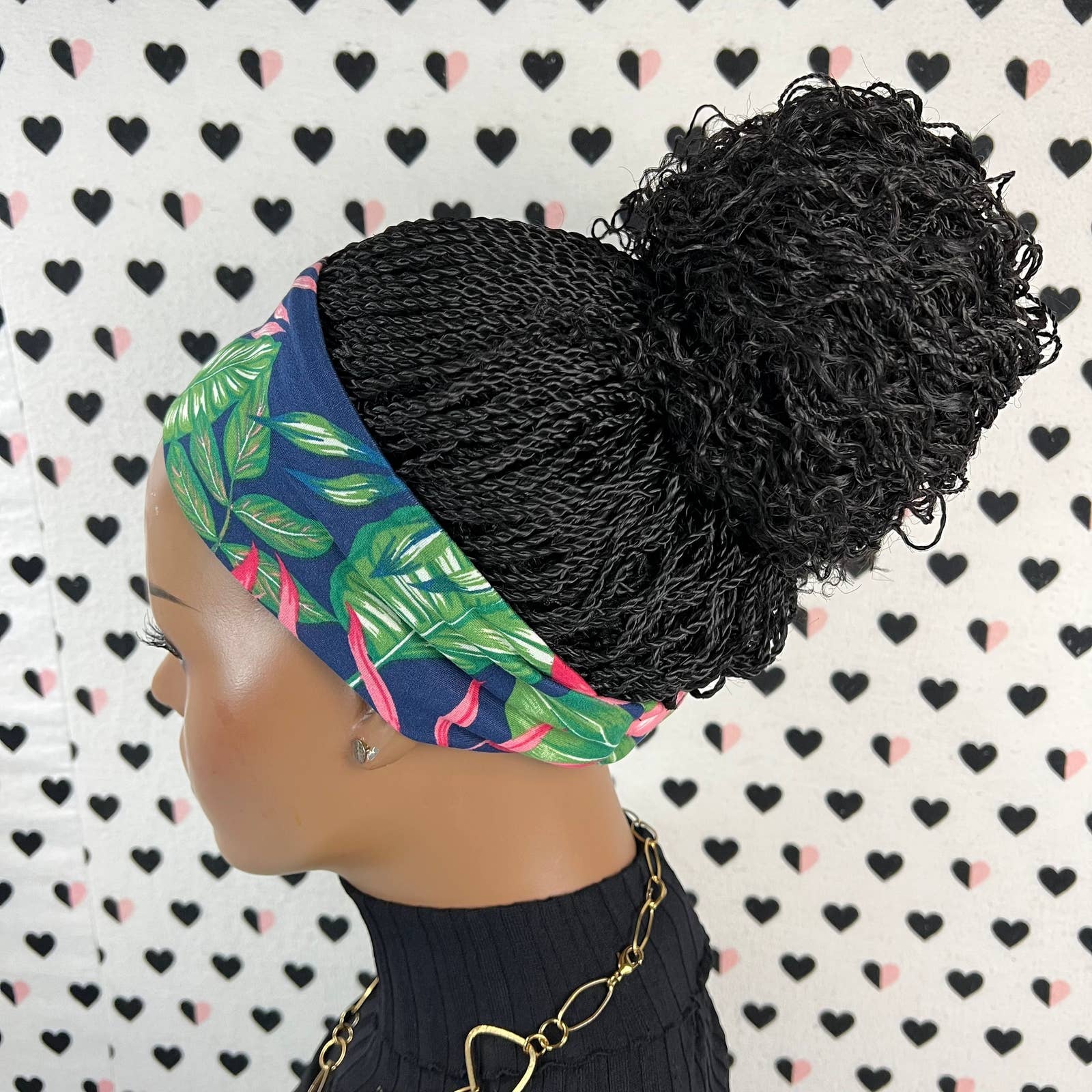 Twist Curly Braids Headband Wig Braided Head Band Twisted Wigs For Black Women