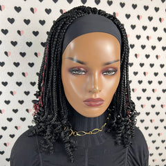 Rizos Cortos Trenzas Rizadas Diadema Peluca Trenzada Banda Para La Cabeza Peluca Caja Trenza 1b / Rojo