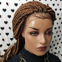 Braided Lace Front Wig Box Braid Wigs For Black Women Color 1b/30