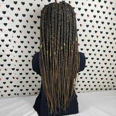 Big Braids Box Braid Braided Wigs For Black Women 13x4 Lace Frontal Wig Ombre 27