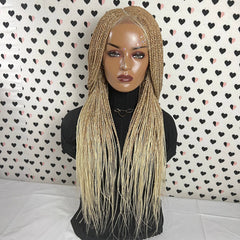 C Cut Wig Lace Front Twist Braid Braided Wig Medium Twisted Braids Lace Frontal