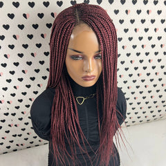 Top Cornrows C Cut Braid Wig Fulani Feedin Braided Box Braids Lace