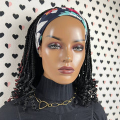 Rizos Cortos Trenzas Rizadas Diadema Peluca Trenzada Banda Para La Cabeza Peluca Caja Trenza 1b / Rojo