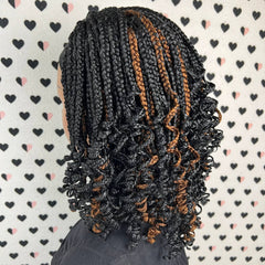 Peluca con diadema trenzada rizada para mujeres negras con rizos