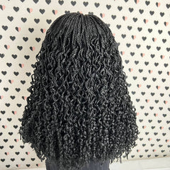 Lace Closure Box Braid Wavy Curls Curly Braids Braided Lace Front Frontal Wig