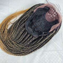 Box Braids Braided Lace Wigs Lace Front Wig Color 1b/27 Ombre 26 Inches