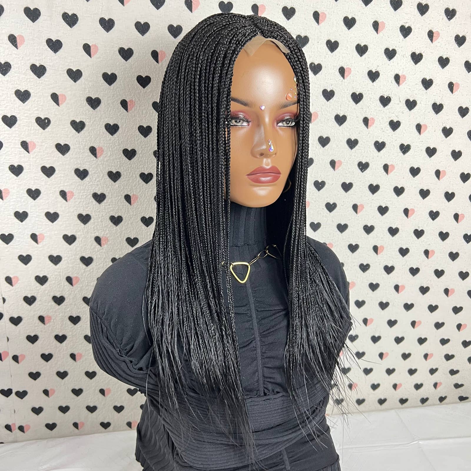 Tiny Box Braid Small Braids Braided Lace Front wigs For Black Women 18 inches
