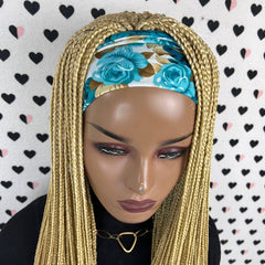 Diadema peluca trenzada banda para la cabeza peluca caja trenzas pelucas para mujeres negras 613 Rubio