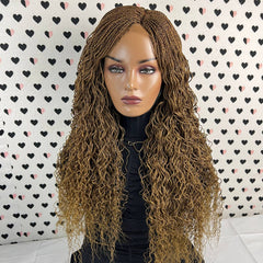 Tiny Small Twist Wavy Curls Long Curly Braids Twisted Braided Wig Color 27