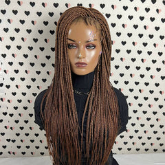 No Part Braid Lace Wig Hand Braided Box Braids Lace Front Wig Color 30