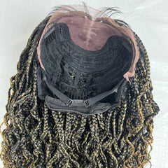 Lace Closure Box Braid Wavy Curls Curly Braids Braided Lace Front Frontal Wig