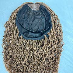 Curly Wavy Curls Lace Closure Frontal Goddess Box Braids Braided Lace Wigs